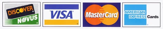 Four Major Credit Cards - Discover, Visa, Mastercard, American Express