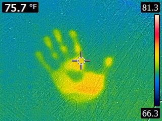 Thermal Imaging hand print